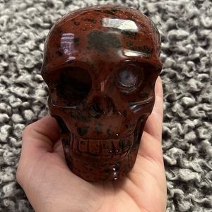 Red obsidian skull